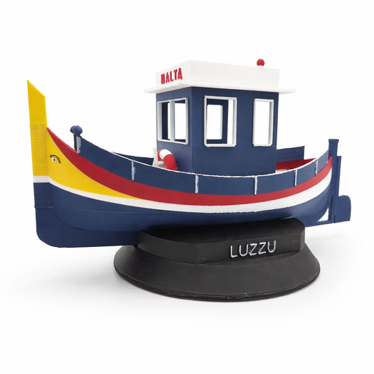 Maltese Luzzu Fishing Boat Model – Decorative Display (30cm)
