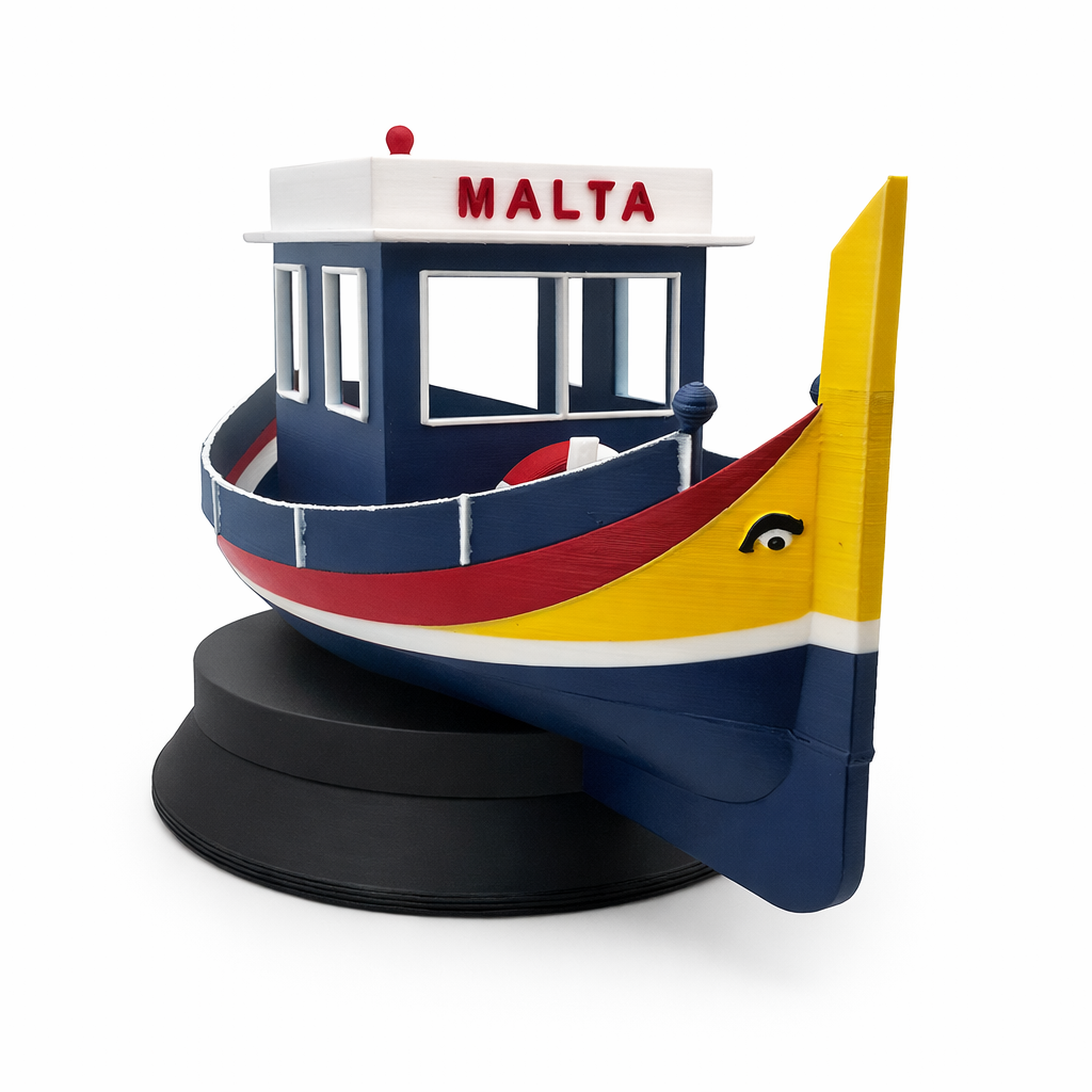Maltese Luzzu Fishing Boat Model – Decorative Display (30cm)