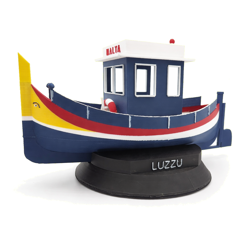 Maltese Luzzu Fishing Boat Model – Decorative Display (30cm)