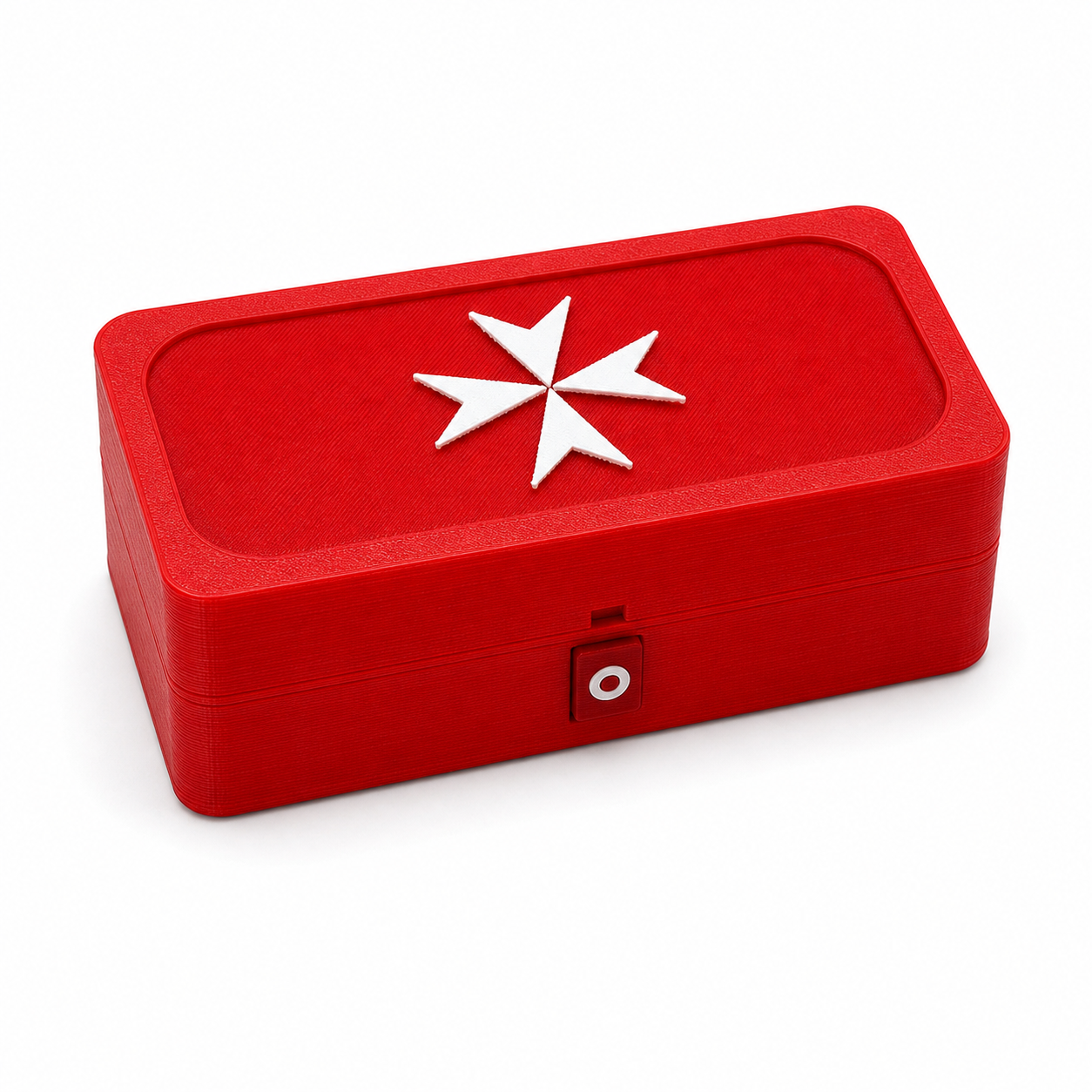 Red Maltese Cross Stash Box Set closed view